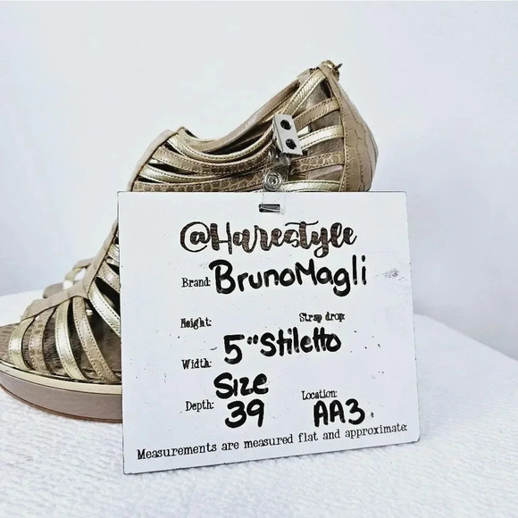 Bruno Magli stilleto strappy gladiator pumps 39 - Picture 11 of 15